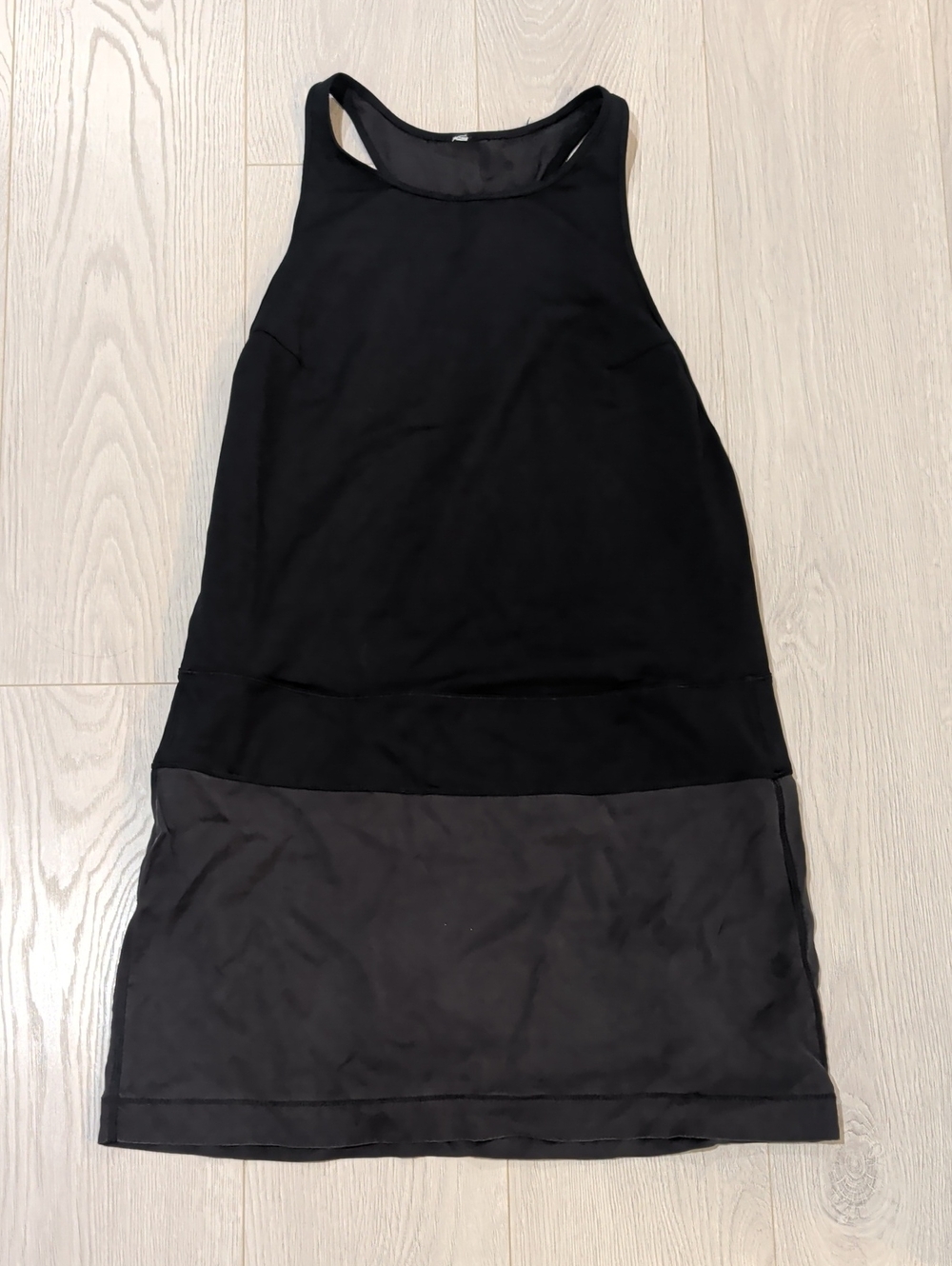 Lululemon Black Racerback Layered Hem Dress